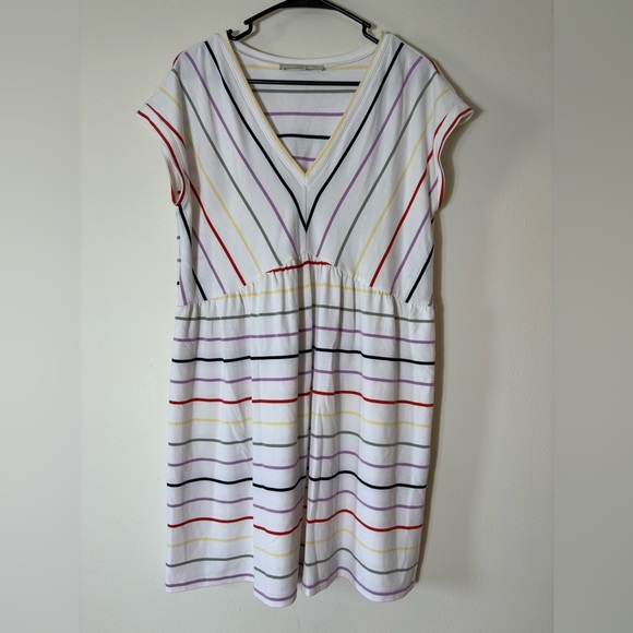 Loft V-Neck Swing Dress Size Medium - Picture 2 of 9